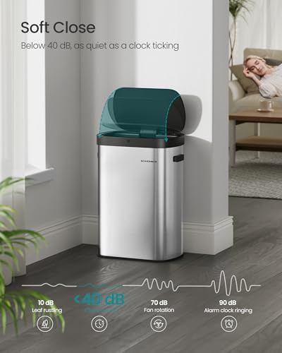 Motion sensor soft close steel 13 gallon bin — photo 4