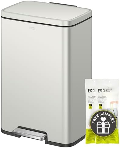 Madison matte grey stainless steel step bin