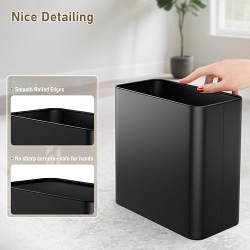 Veelesa small metal fingerprint resistant wastebasket — photo 4