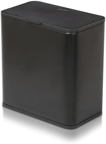 Black stainless under cabinet 6L trash can