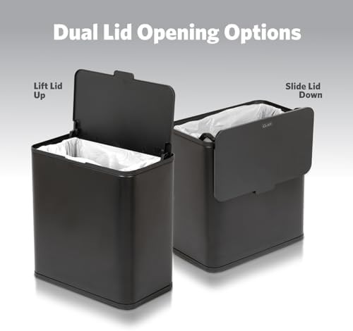 Black stainless under cabinet 6L trash can — photo 5