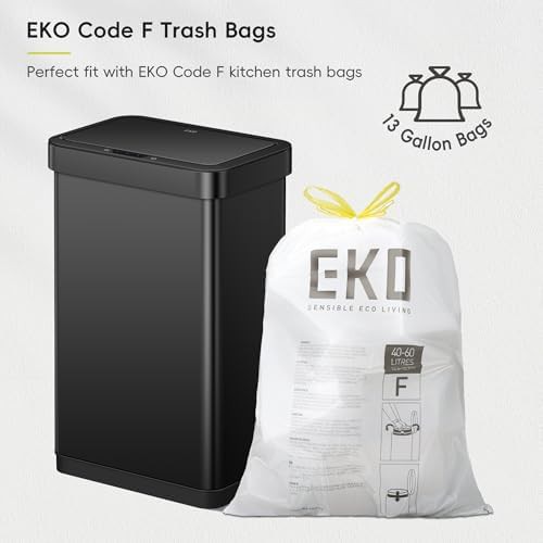 EcoNova matte black automatic sensor kitchen bin — photo 3