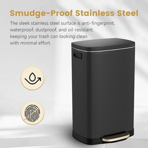 Polished Stainless Steel Step Trash Can — photo 5