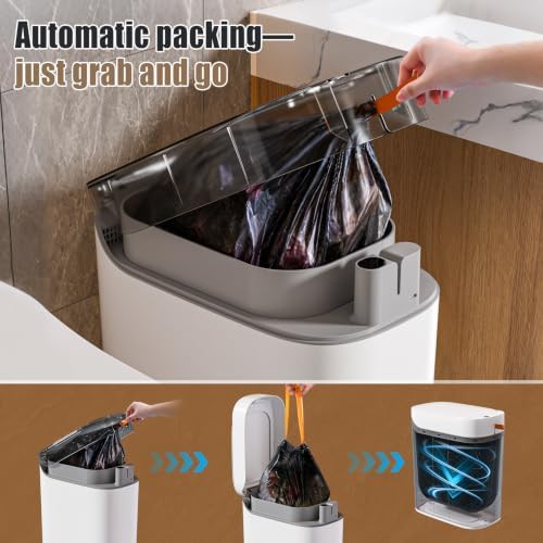 White Plastic Automatic Bagging Bin — photo 3