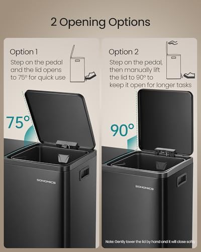 Soft close double compartment 8 gallon bin — photo 4
