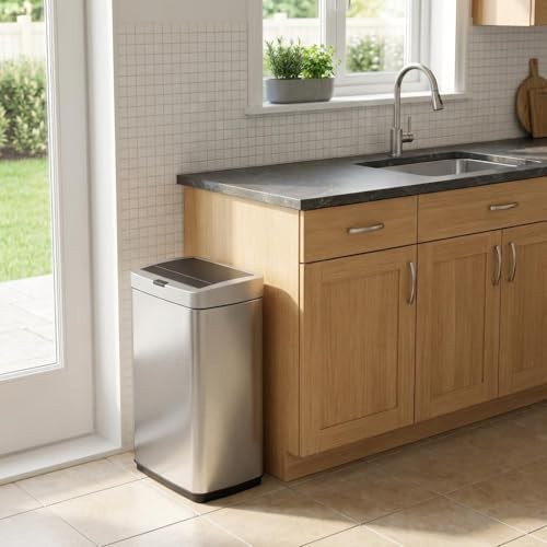 Silver Automatic Motion Sensor Kitchen Can — photo 4