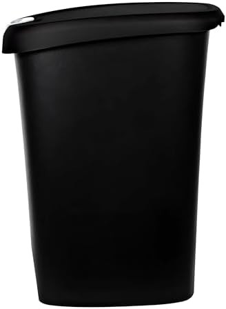 Slim Black Plastic Step Trash Can — photo 5