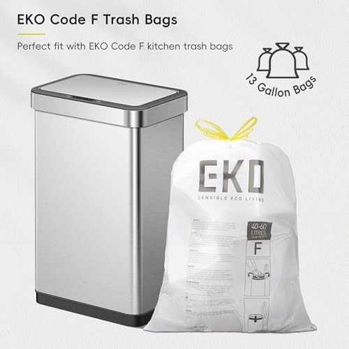 EcoNova brushed stainless automatic sensor bin — photo 3
