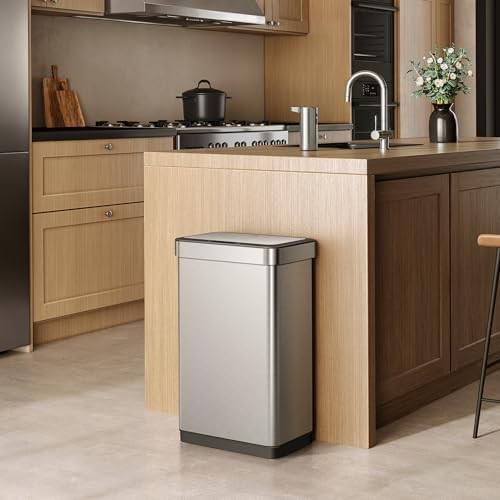 EcoNova brushed stainless automatic sensor bin — photo 4