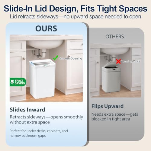 Rechargeable motion sensor slim 4 gallon bin — photo 3