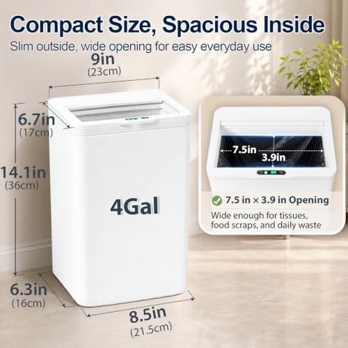 Rechargeable motion sensor slim 4 gallon bin — photo 5