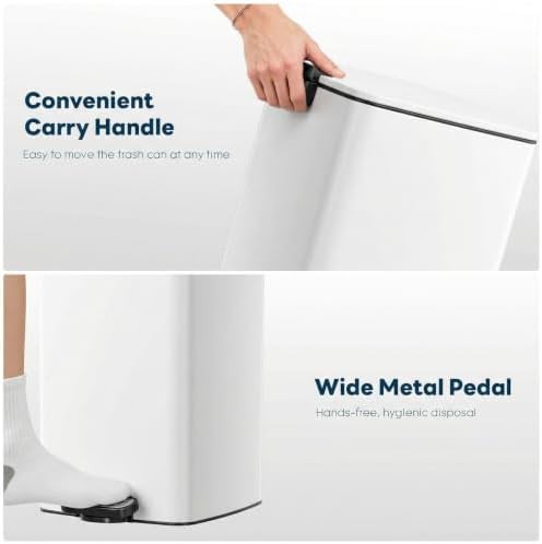 8 gallon square stainless steel kitchen trash can — photo 5