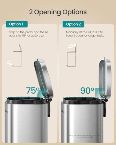 Step on pedal 3.2 gallon stainless bin — photo 5