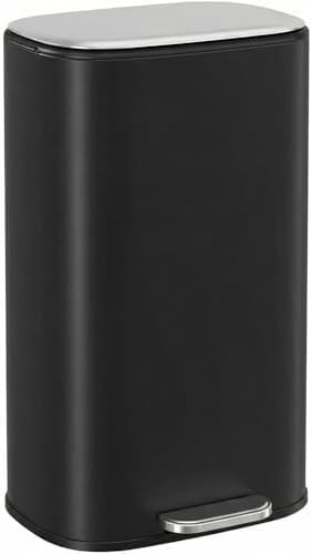 Stainless steel kitchen trash can with soft close