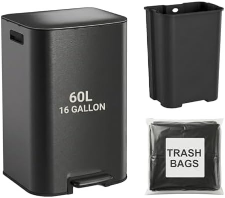 Large Stainless Steel Office Pedal Bin