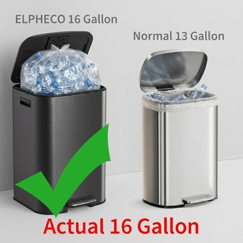 Large Stainless Steel Office Pedal Bin — photo 4
