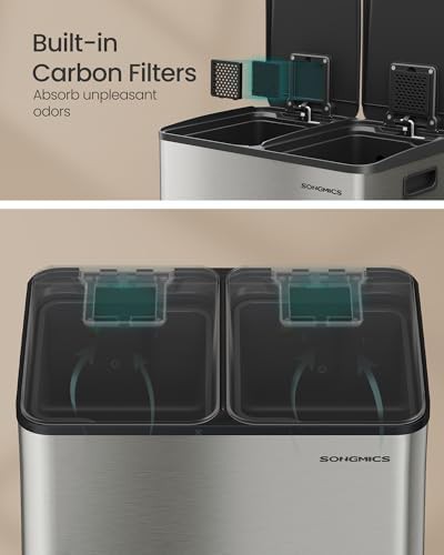 Dual compartment soft close 8 gallon bin — photo 4