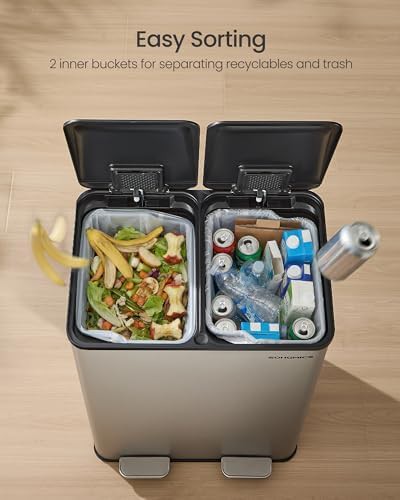 Dual compartment soft close 8 gallon bin — photo 5