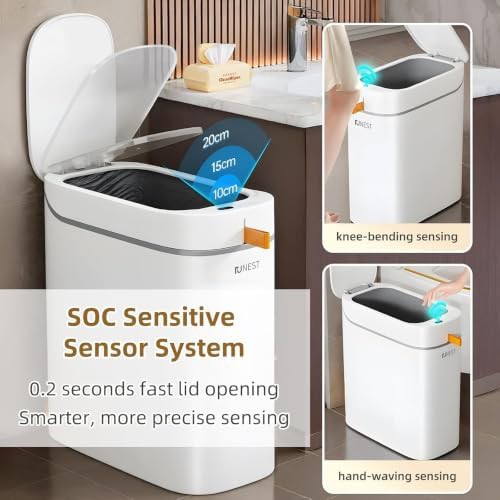 Automatic bagging motion sensor white bin — photo 4