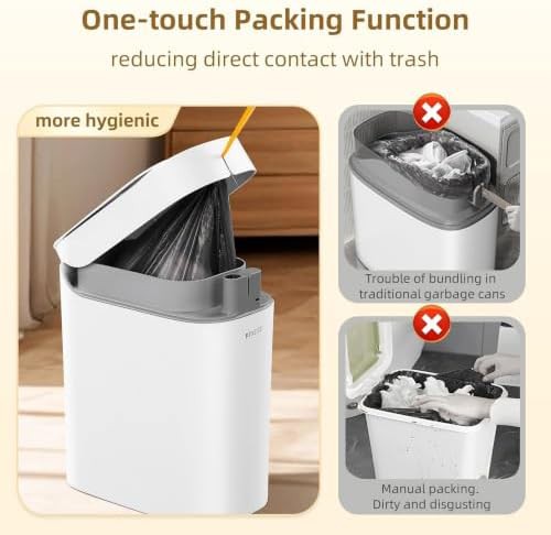 Automatic bagging motion sensor white bin — photo 5