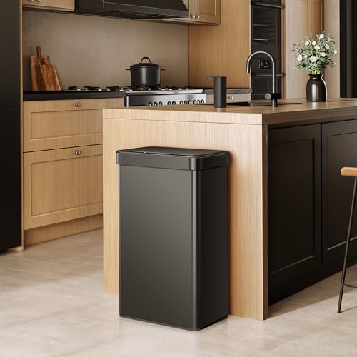 Econova dual compartment black motion sensor bin — photo 4
