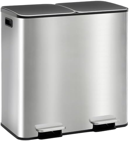 Large Double Bucket Step Waste Bin