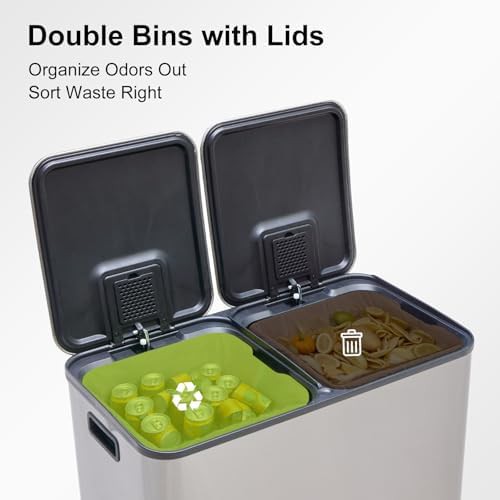 Large Double Bucket Step Waste Bin — photo 5