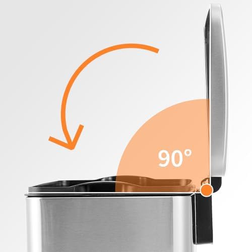 Silver stainless steel step pedal bucket — photo 4