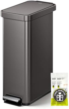 Hudson slim gunmetal gray stainless steel bin