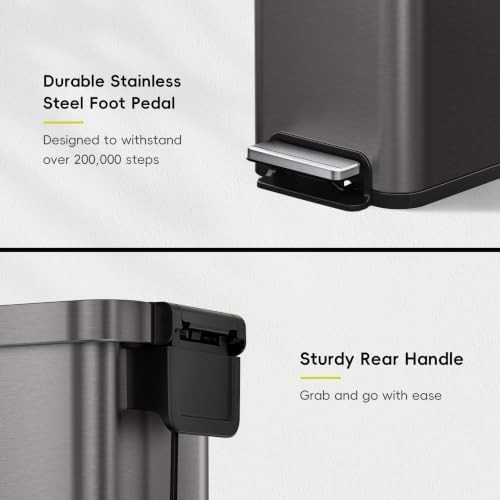 Hudson slim gunmetal gray stainless steel bin — photo 5