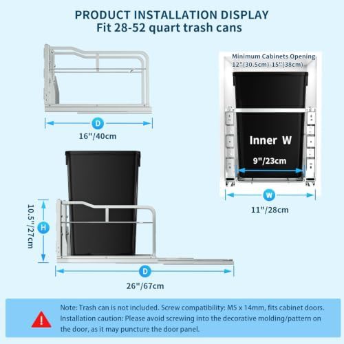 Pull out under cabinet trash kit — photo 3