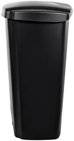 Black Plastic Step Kitchen Trash Can — photo 4
