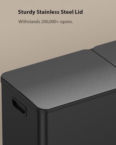 Lovewind dual rectangular black trash can — photo 5