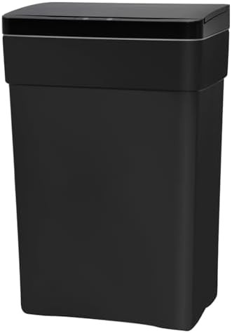 Slim black touchless 13 gallon bin