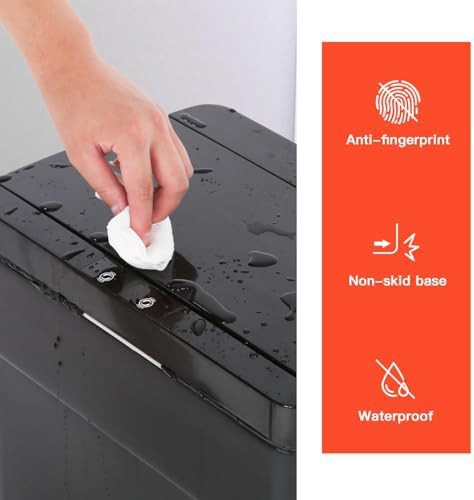 Slim black touchless 13 gallon bin — photo 3