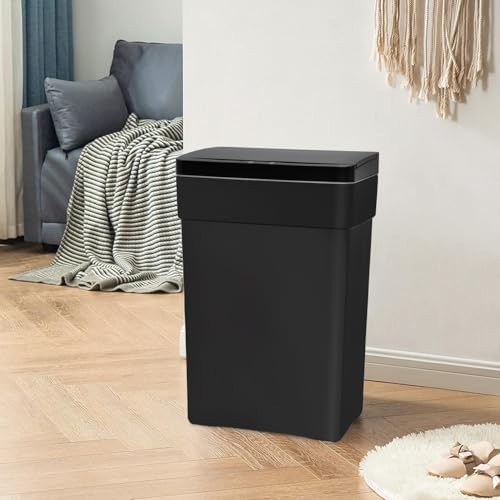 Slim black touchless 13 gallon bin — photo 5