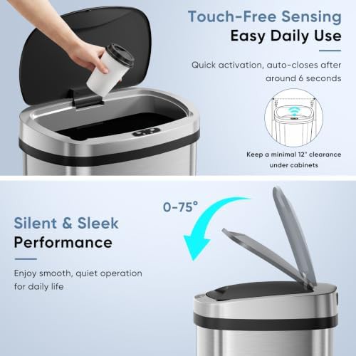 Touchless Sensor Kitchen Waste Bin — photo 5